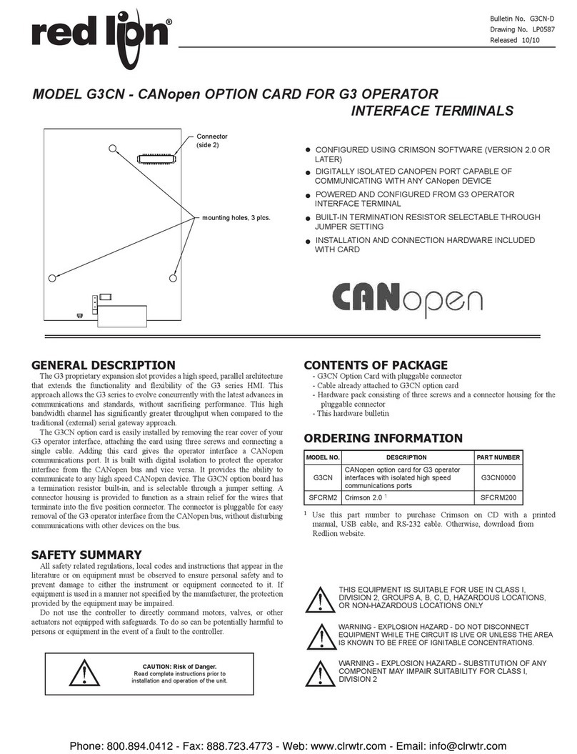 red lion G3CN User manual