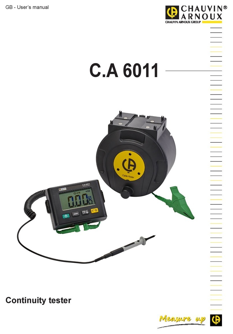 Chauvin Arnoux C.A 6011 user manual