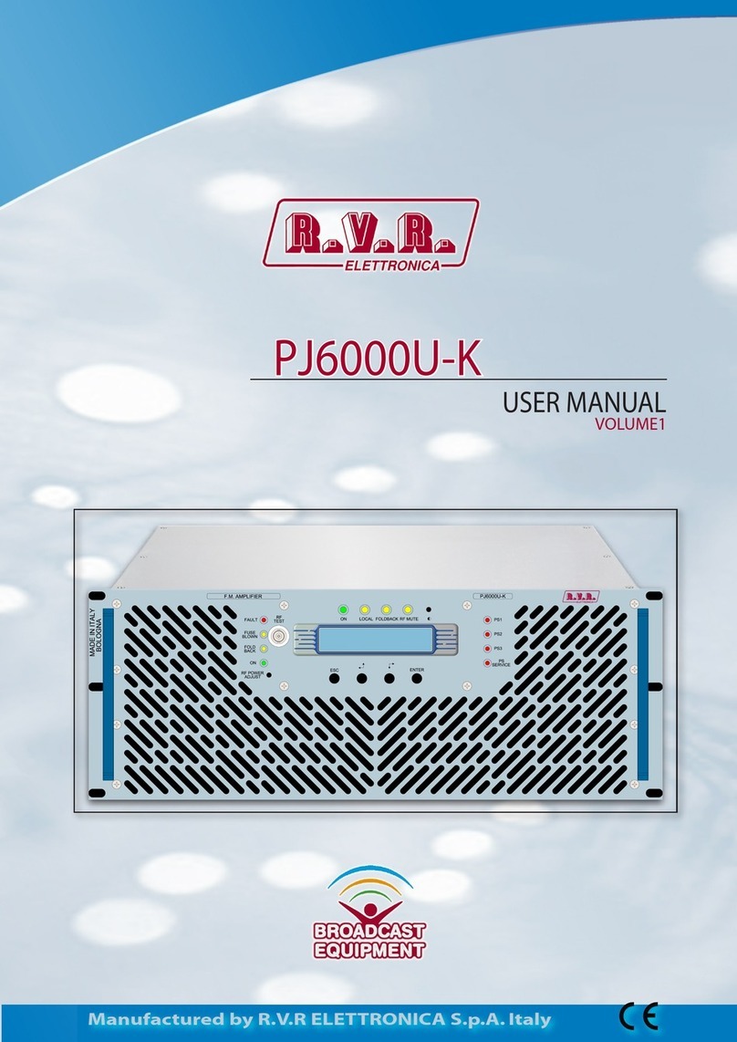 R.V.R. Elettronica PJ6000U-K user manual