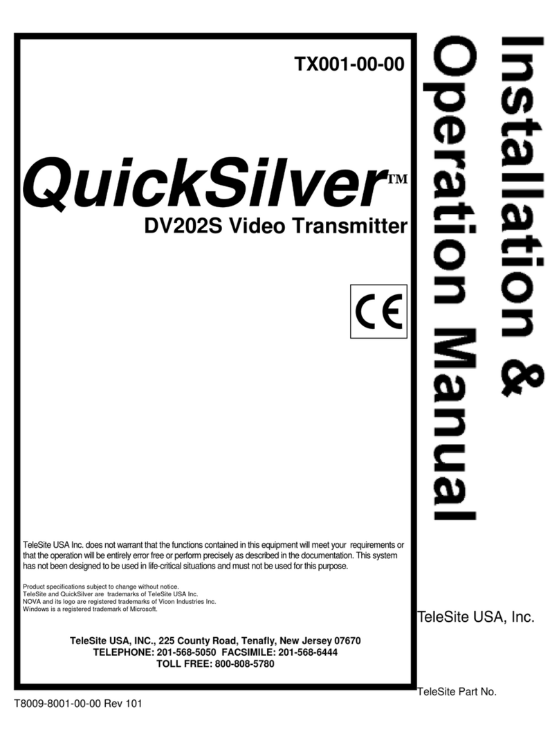 TeleSite QuickSilver DV202S Installation & operation manual