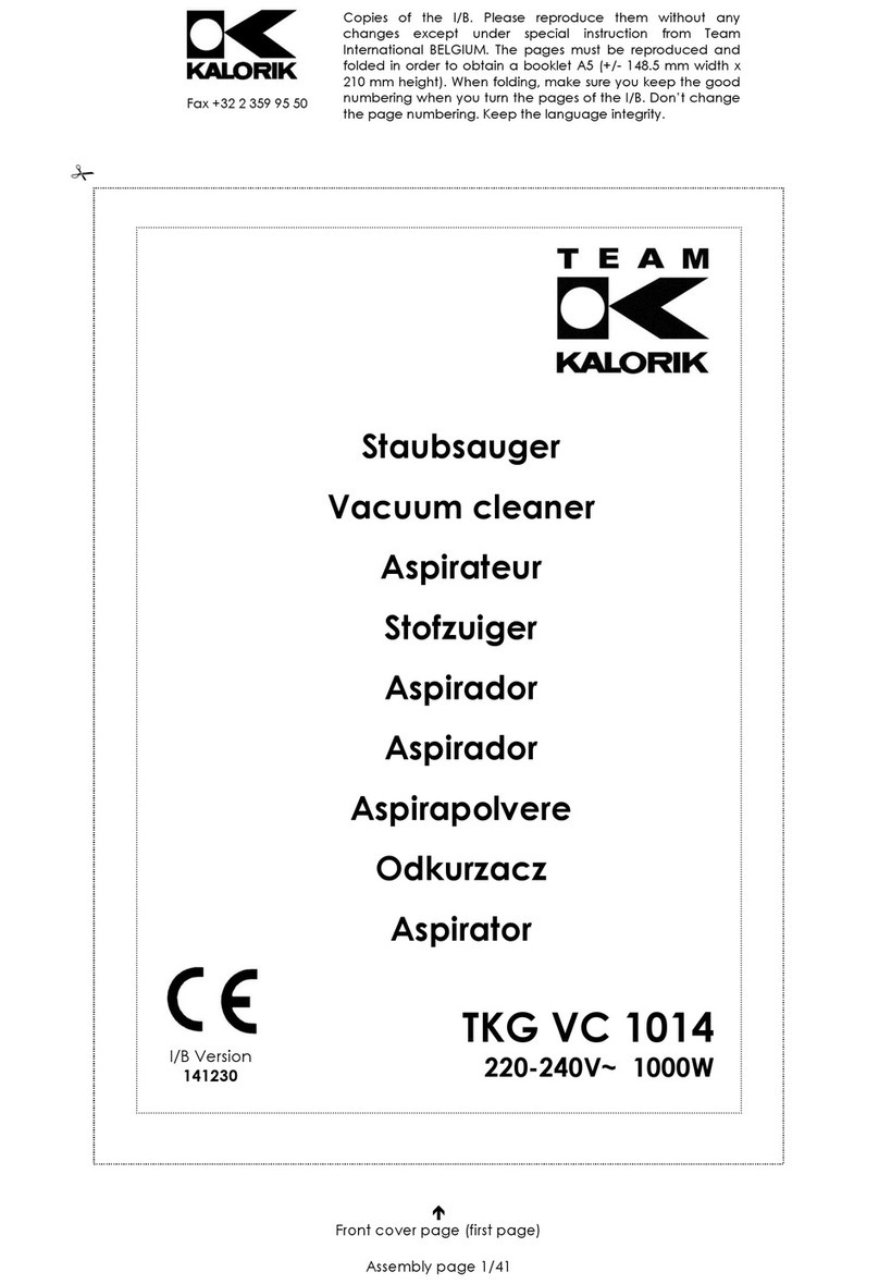 Team Kalorik TKG VC 1014 manual