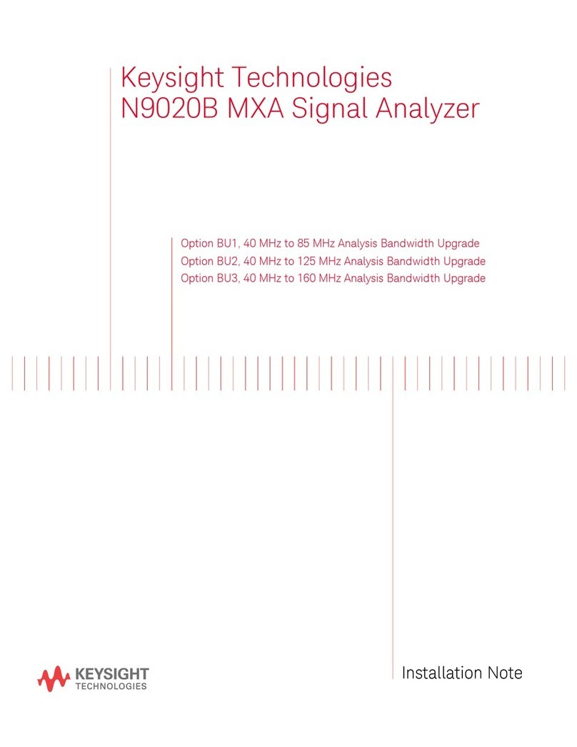 Keysight Technologies N9020B Installation and operation manual