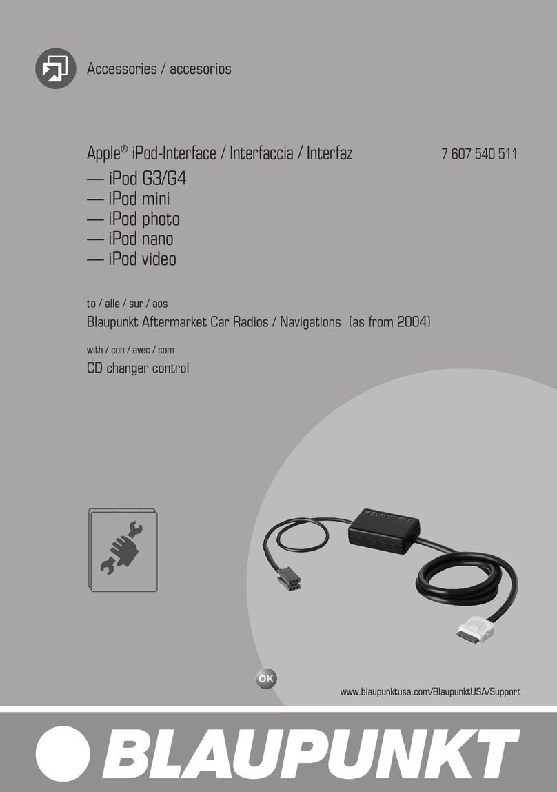 Blaupunkt 7 607 540 511 manual