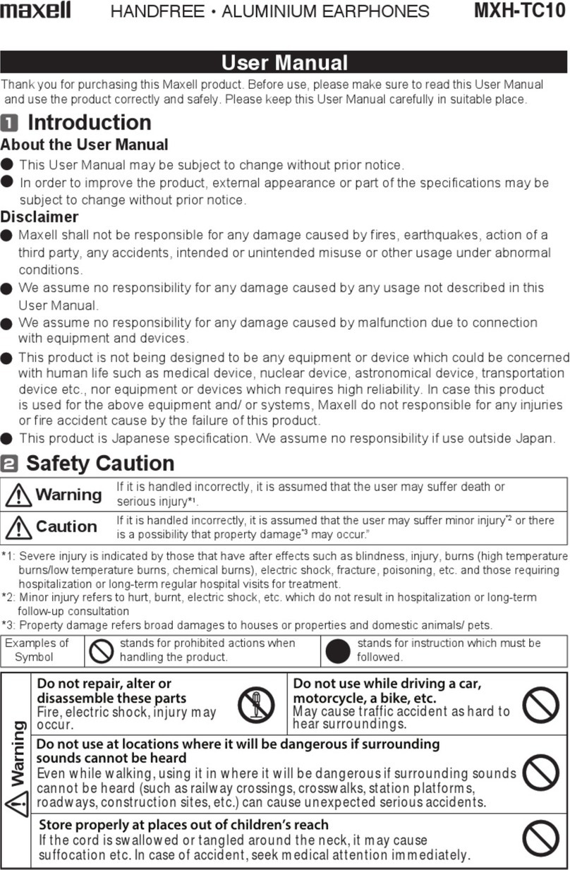 Maxell MXH-TC10 user manual