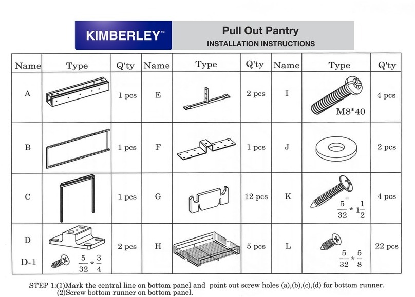 Kimberley Pull Out Pantry installation instructions