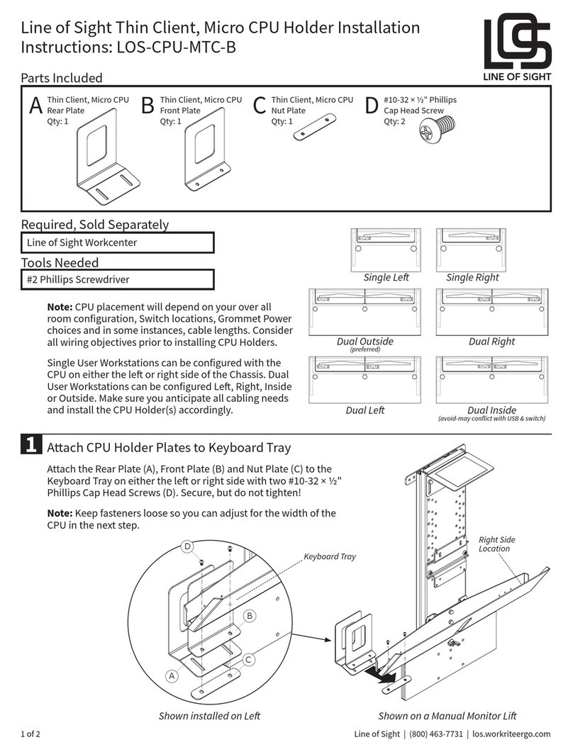 Line of Sight LOS-CPU-MTC-B installation instructions