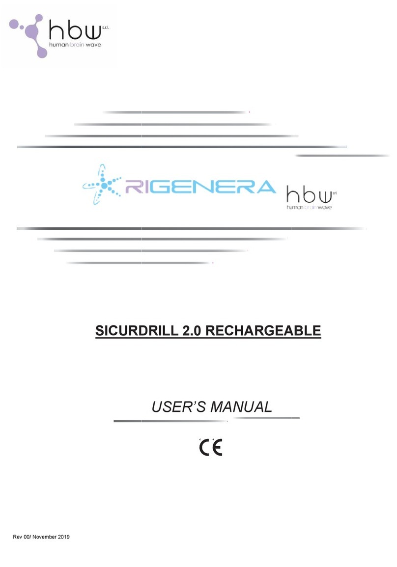 hbw RIGENERA SICURDRILL 2.0 RECHARGEABLE user manual