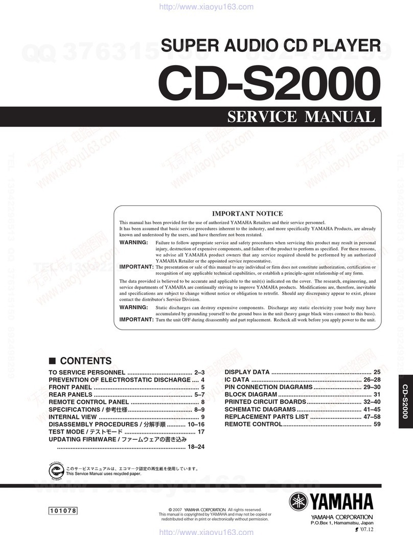 Yamaha CD S2000 - SACD Player User manual