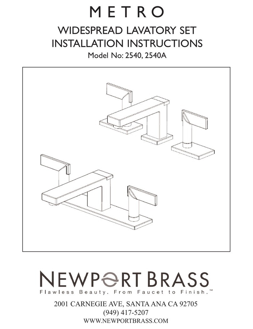 Newport Brass METRO 2540 installation instructions