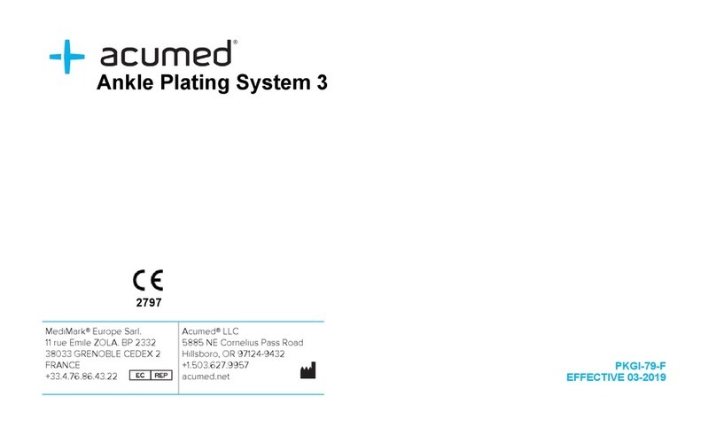 acumed Ankle Plating System 3 User manual