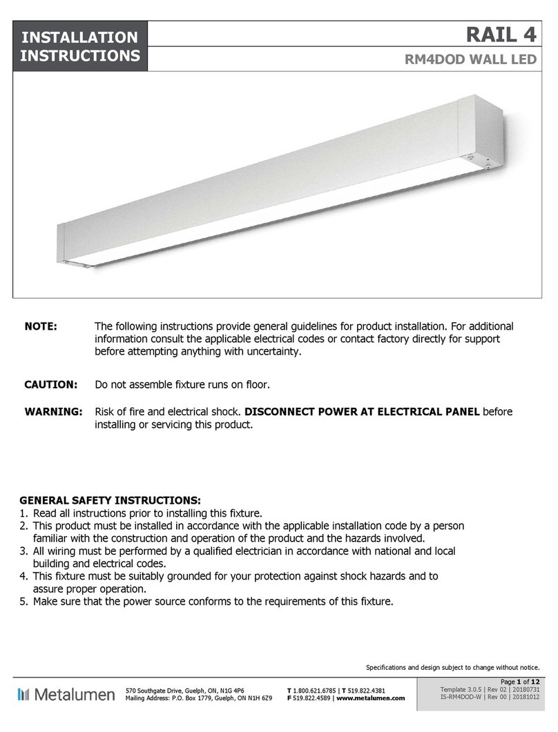 Metalumen RAIL 4 installation instructions