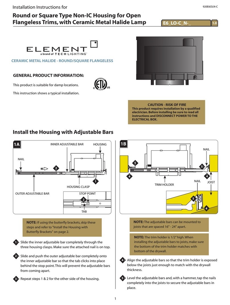 TECHLIGHTING ELEMENT E6_LO-C_N Series installation instructions