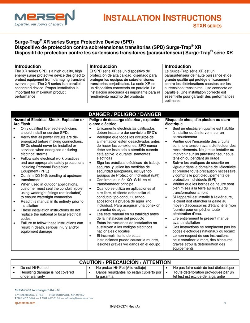 Mersen Surge-Trap XR Series installation instructions