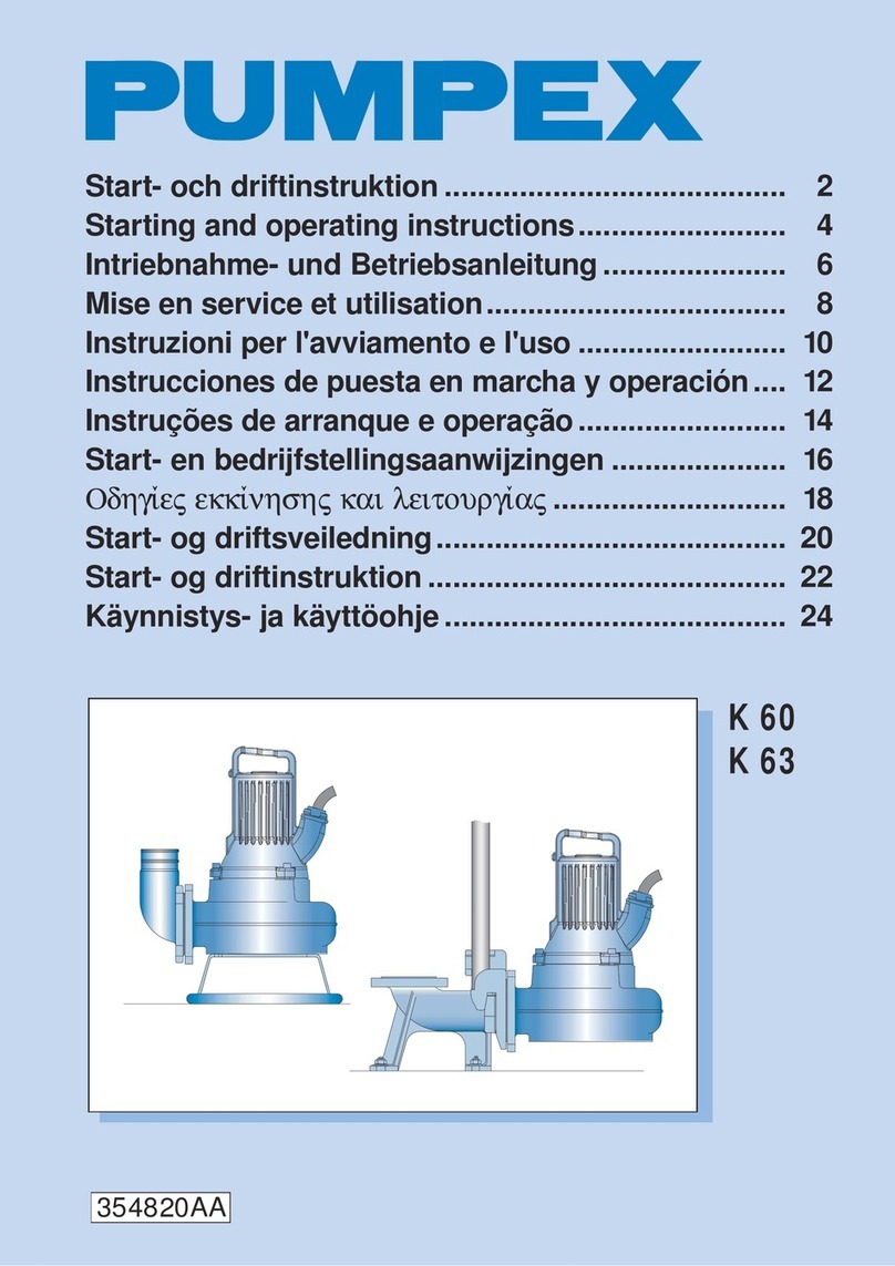 Pumpex K 60 Starting and operating instructions Pumpex K 60 Starting and operating instructions