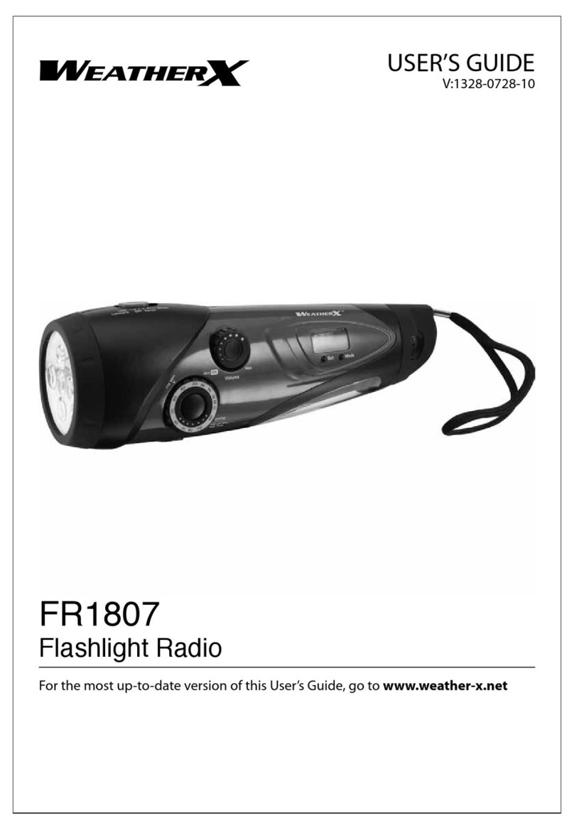 Weather X FR1807 user guide