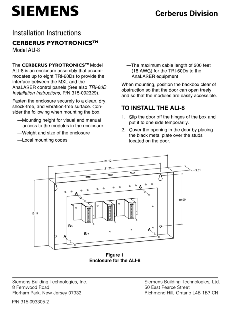 Siemens CERBERUS PYROTRONICS ALI-8 User manual