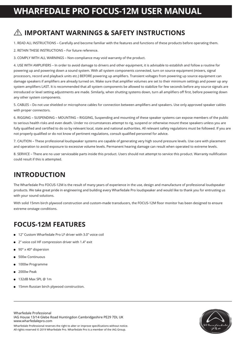 Wharfedale Pro FOCUS-12M user manual