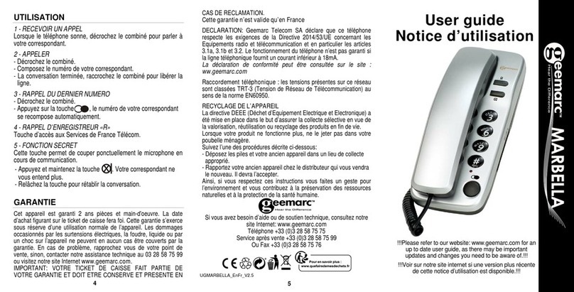 Geemarc MARBELLA User manual