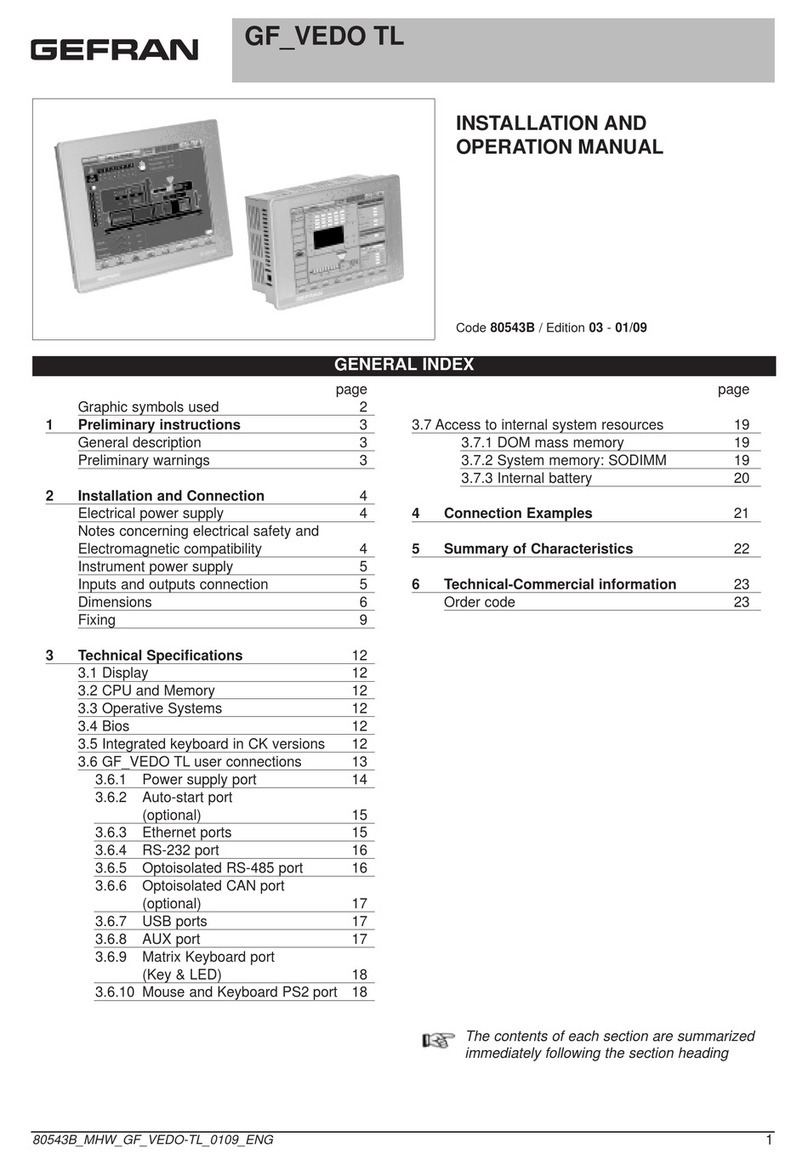 gefran GF_VEDO TL Series User manual
