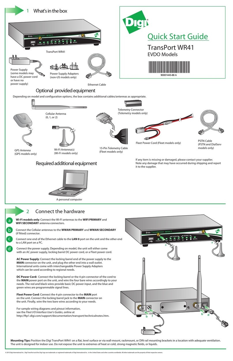 Digi TransPort WR41 User manual Digi TransPort WR41 User manual