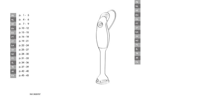 Moulinex DD1011 User manual