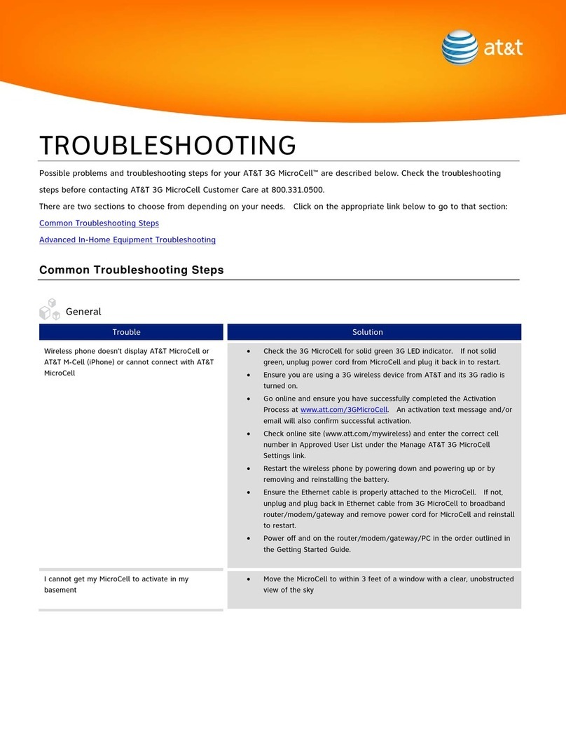 AT&T 3G MicroCell Series Operating instructions