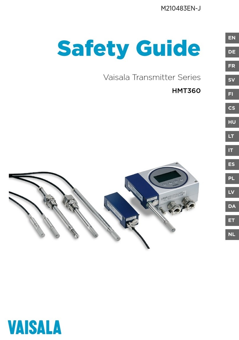 Vaisala HUMICAP HMT360 SERIES Installation and operating manual