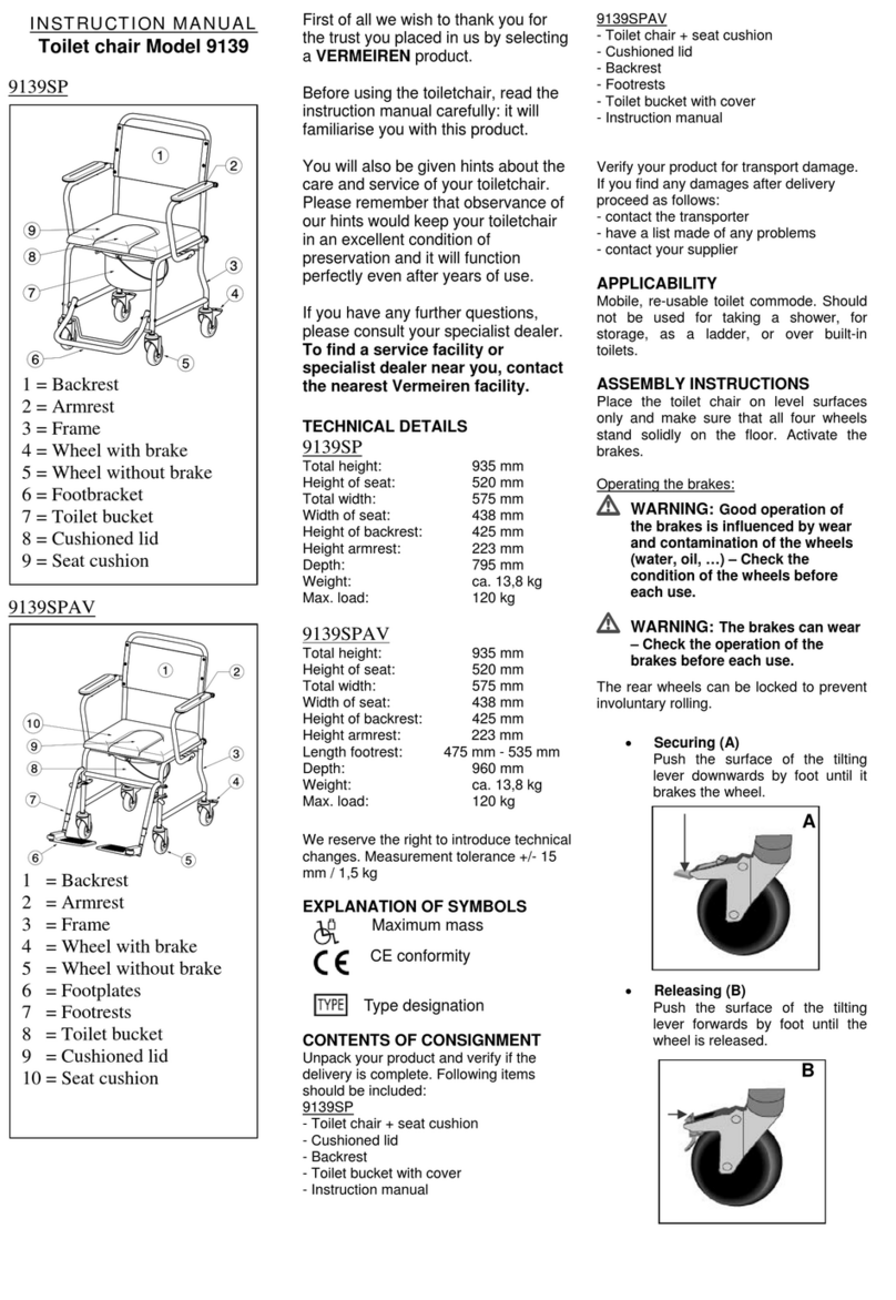Vermeiren 9139SPAV instruction manual