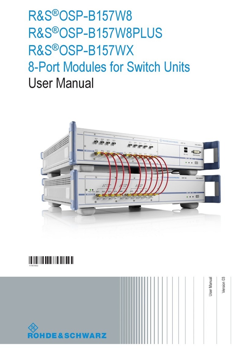 Rohde & Schwarz R&S OSP-B157W8 user manual