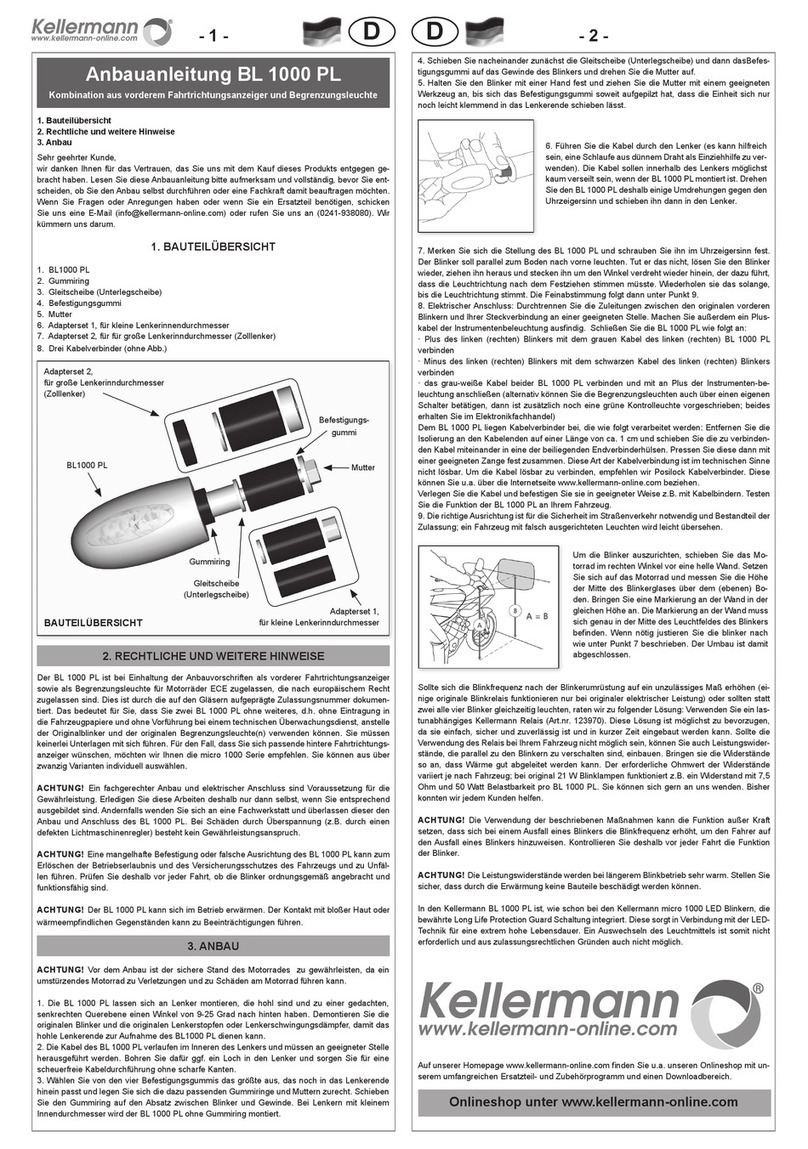 kellermann BL 1000 PL User manual