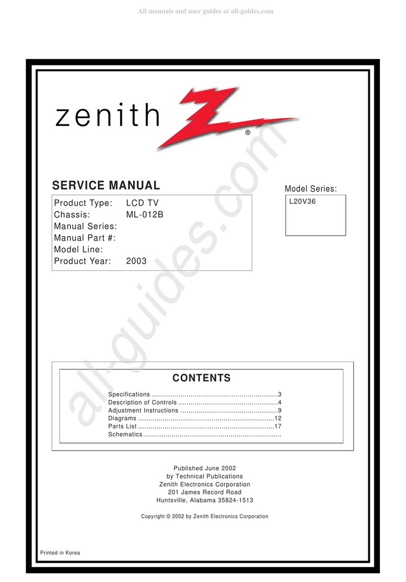 Zenith L20V36 Series User manual
