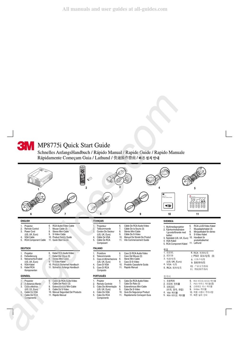 3M MP8775i Instruction manual