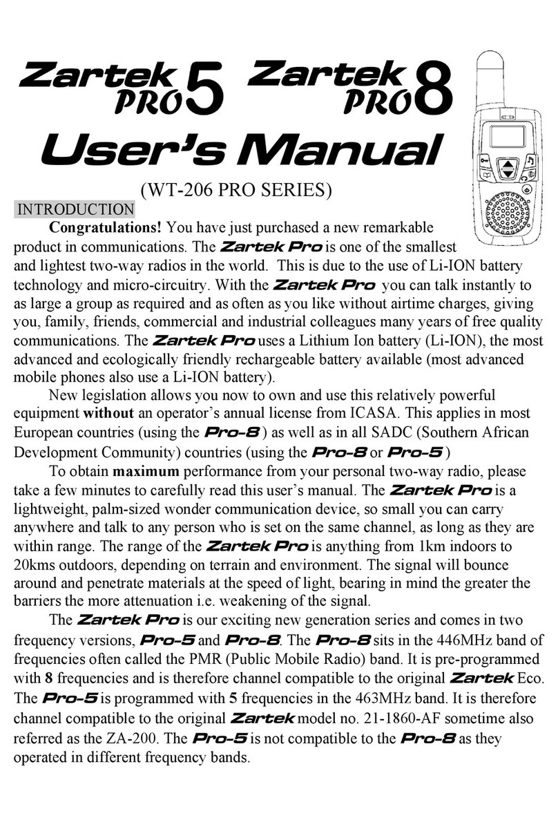 Zartek Pro 5 User manual Zartek Pro 5 User manual