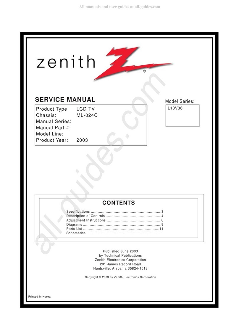 Zenith L13V36 User manual