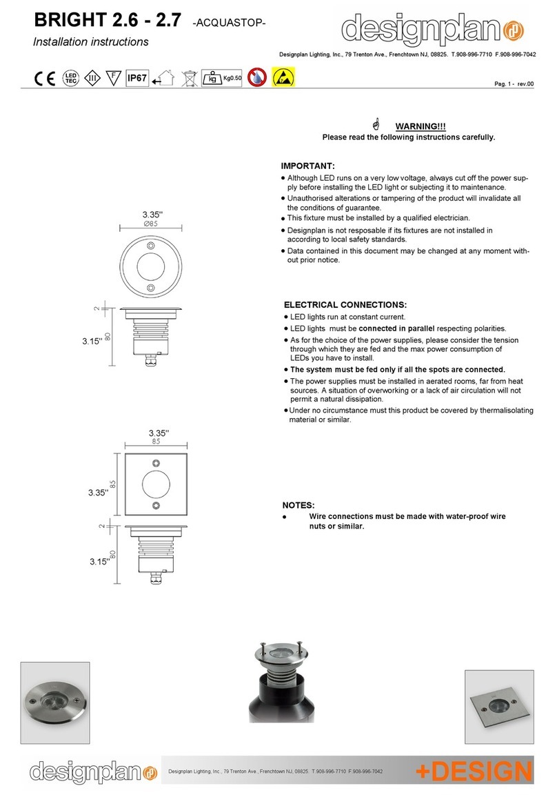 Designplan ACQUASTOP BRIGHT 2.6 installation instructions