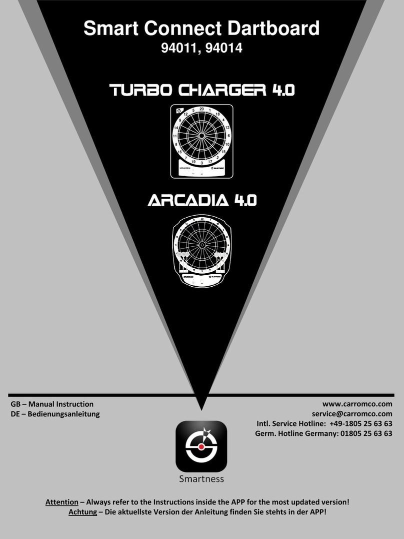 Carromco Smart Connect Dartboard TURBO CHANGER 4.0 User manual