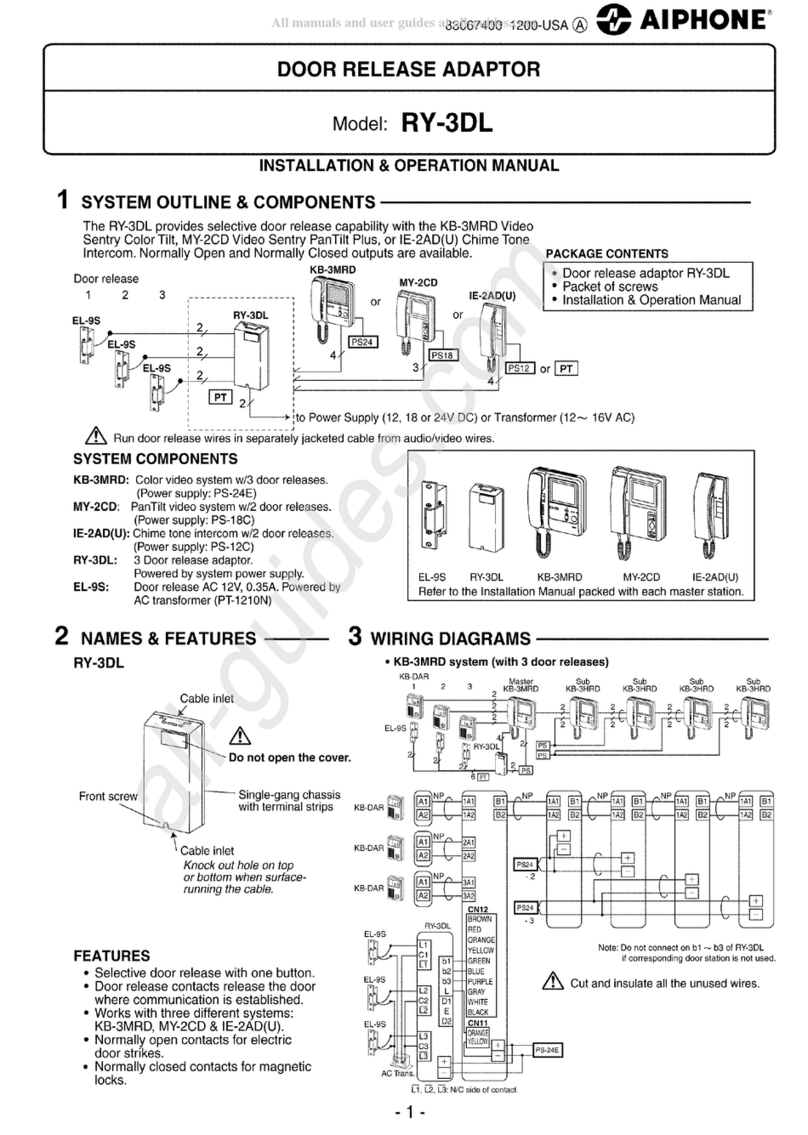 Aiphone RY-3DL User manual
