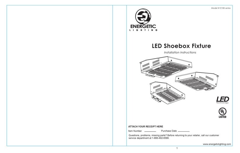 Energetic Lighting LED Shoebox Fixture installation instructions