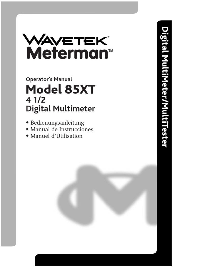 Wavetek Meterman 85XT User manual
