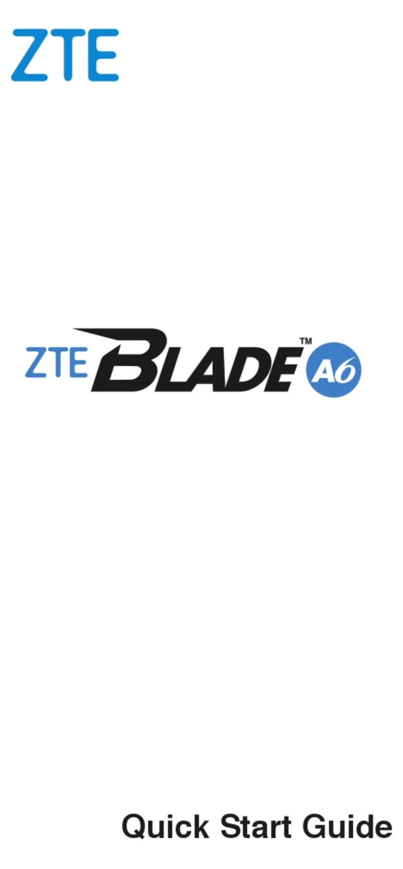 Zte BLADE A6 User manual