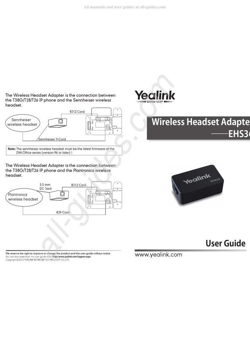 Yealink EHS36 User manual