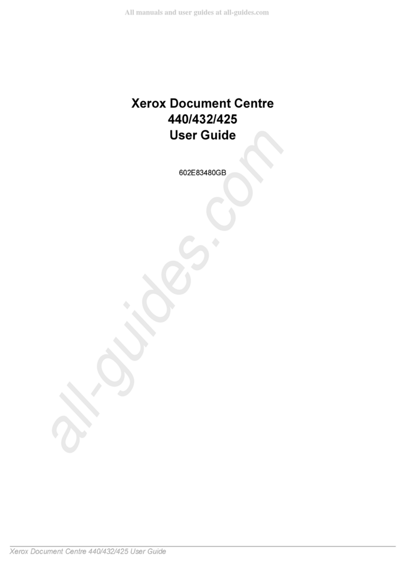Xerox Document Centre 426 User manual