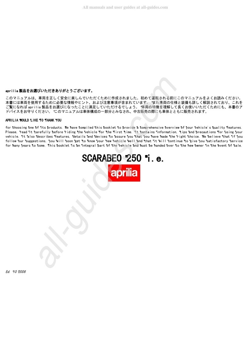 APRILIA SCARABEO 250 I.E. - 2006 User manual