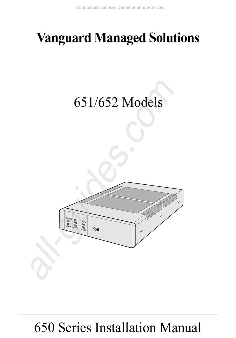 Vanguard 650 Series installation manual Vanguard 650 Series installation manual
