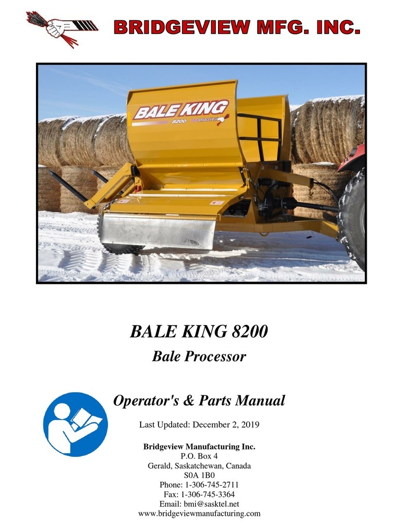 Bridgeview BALE KING 8200 Programming manual