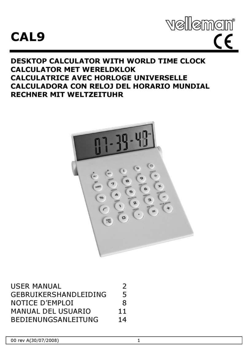 Velleman CAL9 user manual