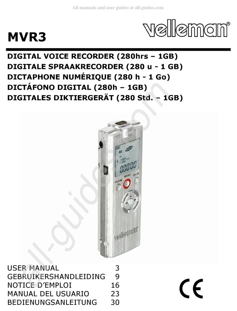 Velleman MVR3 user manual