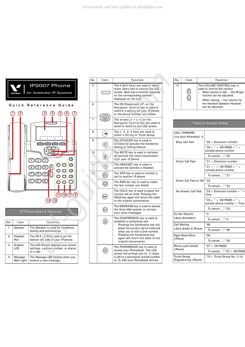 Vertical Xcelerator IP IP2007 User manual Vertical Xcelerator IP IP2007 User manual