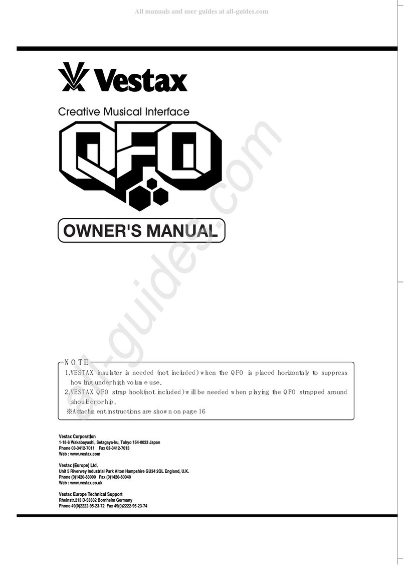 Vestax QFO owner's manual