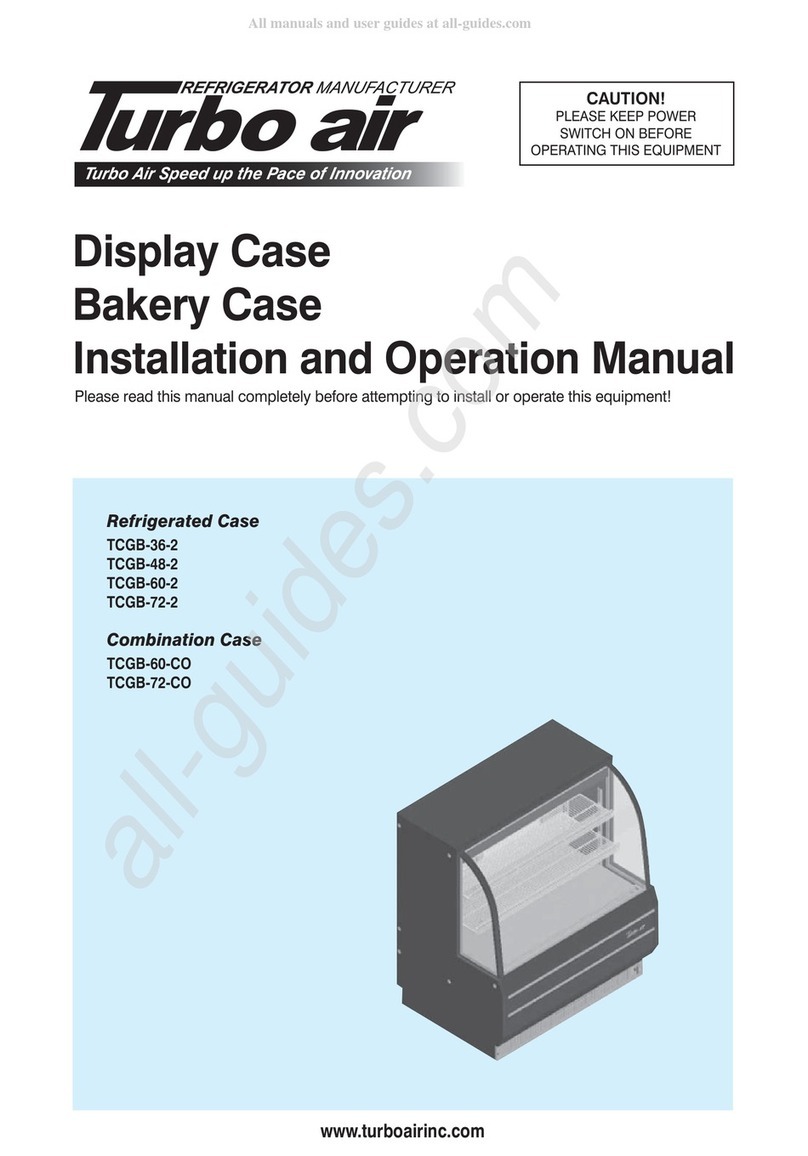 Turboair TCGB-36-2 Installation and operation manual